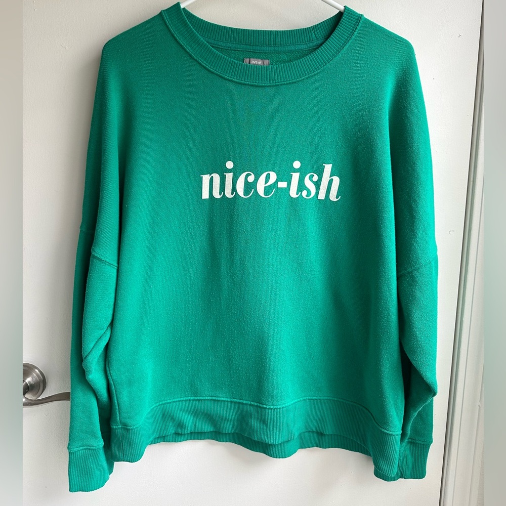 Aerie green “Nice-ish” sweater size small